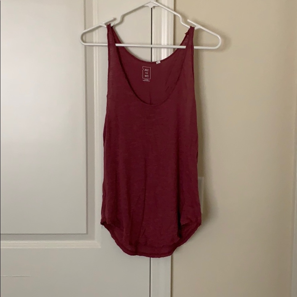 Sheer Maroon Tank